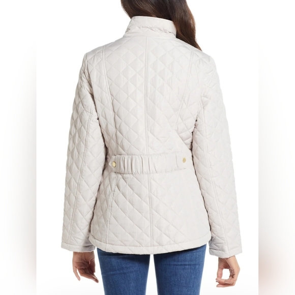 Weatherproof Modern Quilted Barn Jacket Adjustable Waist STONE HEARTH Large - Picture 3 of 11